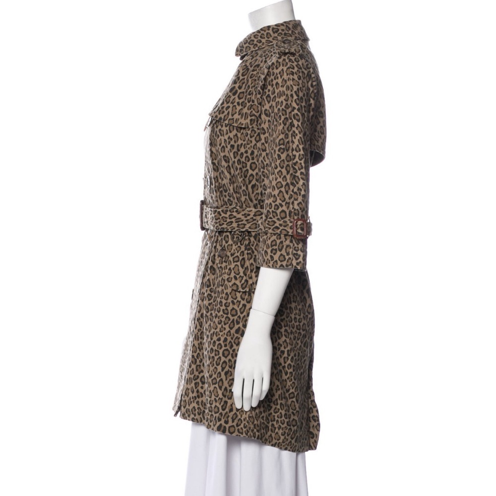 R13 Leopard Print Trench Coat - Picture 2 of 3